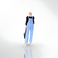 Sunday JUMPSUIT JEANS KOREAN STYLE Teenage And Adult Women/OVERALL JEANS/Frog Shirt DENIM JEANS