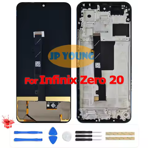 Original 6.7" AMOLED Touch Screen Digitizer Assembly With Frame for Infinix Zero 20 Zero20 X6821 - R