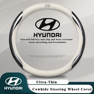 Phong cách mới da Da Bò bọc bánh lái cho Hyundai Tucson Solaris i30 CRETA iX35 i40 ix20 Veloster San