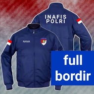 jaket bomber INAFIS polri full bordir jaket INAFIS polri