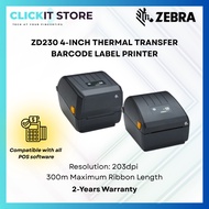 ZEBRA ZD230 4-inch Thermal Transfer Barcode Label Desktop Printer | 203 dpi | ZD23042-30PG00EZ
