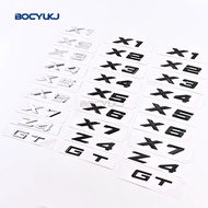 premium-Chrome Silver Gloss Black X1X2X3X4X5X6X7 Z4 GT ABS Numbers Letters Emblem for BMW Series E63