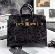 Hermès Birkin 手提包 黑色鱷魚皮