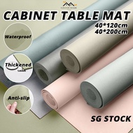 {SG} Long Table Mat Cabinet Table Mat 40*120cm 40*200cm Countertop Mat Kitchen Table Mat Waterproof 