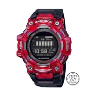 Casio G-Shock G-SQUAD GBD-100SM-4A1 Red Translucent Bezel Black Resin Band Bluetooth Link Accelerometer gbd-100