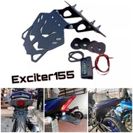 ท้ายสั้น ที่ยึดกรอบป้ายทะเบียน ขายึดปรับองศา ขากรอบป้ายทะเบียน EXCITER 155VVA พับได้ใส่ไฟเลี้ยวเดิมไ