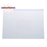 White Clear Size A5 Paper Slider Zip Closure Folders Files Bags 20 Pcs