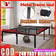 Metal Bed Frame Double size bed Steel Bed High Load bearing Iron bed Frame Full Double Size Bed  Black