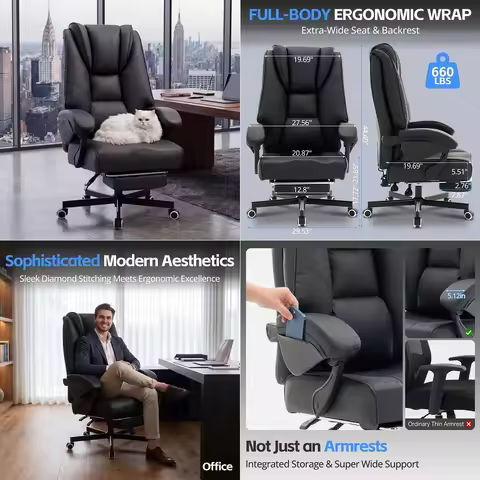 S2 Petite Office Chair for Women amp Small Frames 330lb Capacity, 4D Adjustable Lumbar Headrest, Fli