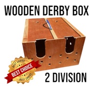 Wooden Derby Box 2 Division/Single Type kulungan ng Manok