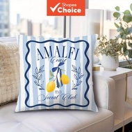 1pc Summer Lemon Coast Pillowcase, Coastal Style Room Decoration, Amalfi Coast Party Decoration