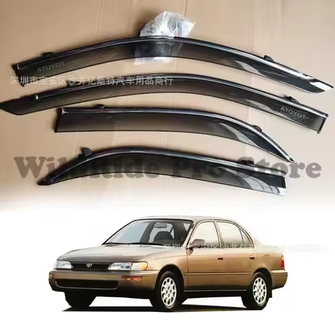 1 set Plastic Rain Visors for 1993-1995 Toyota Corolla Ae100 Window Deflectors Export Cross Border T