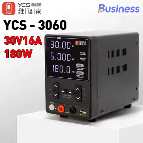 YCS 3060 Power Supply 180W 30V 6A High-Power for Mobile Phones Maintenance DC Ammeter Burning Machin