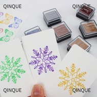 QINJUE Craft Ink Pad, Mini Metallic Ink Pad Stamp, Seal Easy Application Metallic Ink Pad Clothing S
