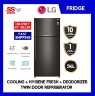 【 DELIVERY BY SELLER 】LG 516L Inverter Top Freezer Fridge GN-H602HXHM Refridgerator Peti Sejuk | Peti Sejuk | 冰箱