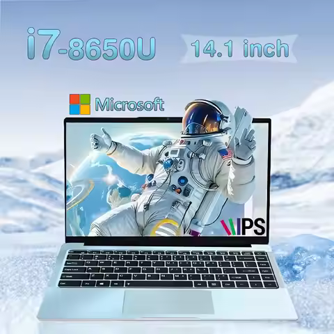 2026 new Portable laptops i7 14.1" HD IPS Laptop Computer Windows 11 Video game laptops i7 8650U i7 