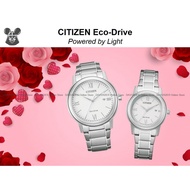 CITIZEN AW1670-82A FE1220-89A Eco-Drive Pair Lover Watch Date SS Bracelet White *Original