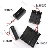 Slot way 18650 Battery Storage Box Case DIY Batteries Container  Clip 3.7v 1 2 3 4 port  Holder Black Plastic Lead 2Pin  MY8B2