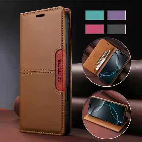 Anti-theft Leather Case Flip Cover For OPPO Realme P2 P1 Pro Note 50 C65 C63 5G C53 C51 C15 C25 C25S
