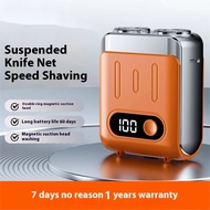 Electric Shaver For Men Mini Magnetic Cutter Head Rechargeable Shaver Dual Floating Head Razor Washa