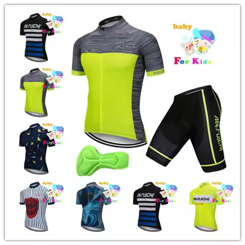 Kid Cycling Jersey Set Summer Cycling Jersey Set Breathable Team Racing Sport Bicycle Jersey Cycling