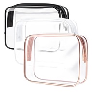 Clear Toiletry Bag, 3 Packs TSA Approved Water resistant Travel Organizer, Airport Airline Travel Es