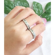 4s Grosir Solo || CINCIN TITANIUM SILVER KATAKAN CINTA KUALITAS SUPER ANTI KARAT&LUNTUR