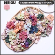 MEIGU 50PCS Artificial Daisy Flower Head 4.5CM Scrapbooking Headdress Material Party Supplies