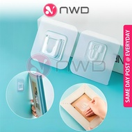 《 𝗣𝗨𝗡𝗖𝗛 𝗙𝗥𝗘𝗘 》Transparent Adhesive Wall Hook Strong Sticky Hanger Penyangkut Serbaguna 多功能挂钩 NWD
