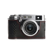 適用機型FUJIFILM X100F 義大利皮革編織相機底座