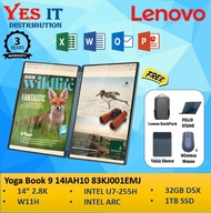 Yoga Book 9 14IAH10 83KJ001EMJ (CORE U7-255H 14" 2.8K 32GB DDR5X 1TB W11) LAPTOP