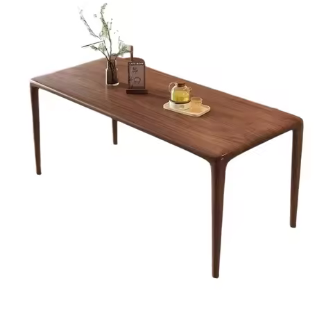 Custom Black Walnut Solid Wood Dining Table Set Modern Restaurant Furniture Direct Sale