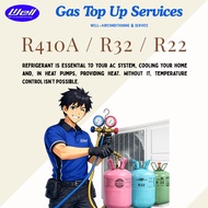 Aircon Gas Top Up Singapore R32 R410A R22 Refrigerant Refill Condenser - Well Aircon