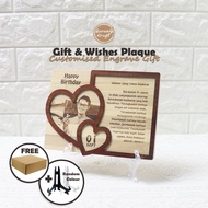 3D Gift & Wishes Plaque FREE STAND