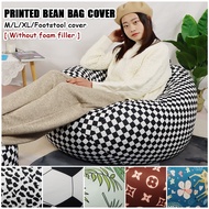 bean bag【No foam filling】M/L/XL Sofa bean Stylish Bedroom Furniture Single Bean Bag Lazy Sofa Cover