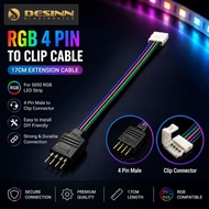 RGB Extension Cable 4 Pin Male to Clip Wire Connector for 5050 RGB LED Strip SMD Light Extension Cab