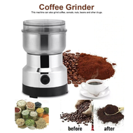HIGH QUALITY Electric Grinder Stainless Steel Coffee Machine Bean Spice Nuts Grains Cereals Grinder Mini Kitchen Tools Multifunctional Electric Milling Crusher Blender Cacao Grinder Upgraded Coffee Maker Grinding Heavy Duty Coffee Bean Grinder ON SALE