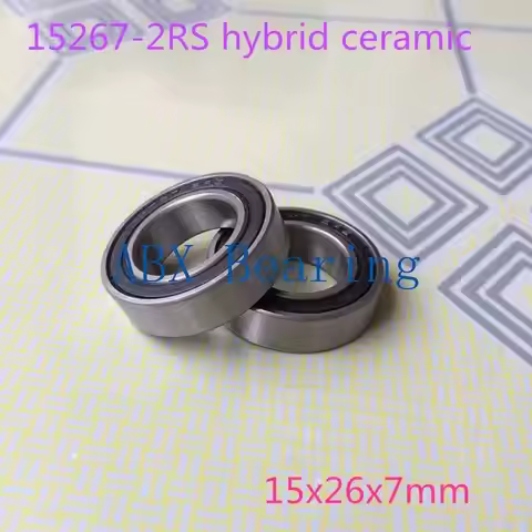 ABXG 2pcs/lot 15267-2RS hybrid ceramic ball bearing 15x26x7mm 15267 2RS bike wheels bottom bracket r