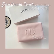 【READYSTOCK】Dior Sakura Pink Canvas Makeup Bag Pouch 2022 VIP free Gift Limited Edition 迪奥樱花粉帆布化妆包手拿