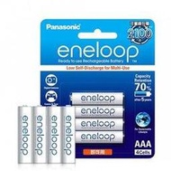 贈電池盒【電子超商】Panasonic 國際牌 eneloop 4號AAA 可充2100次, 800mAh低自放電電池(4顆)