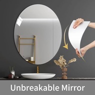 HD Mirror Wall Sticker Acrylic Stitching Mirror Self Adhesive Mirror Oval Mirror Bathroom Decoration