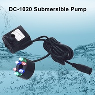 DC5.5-12V 3W 1020 with 6 Perforated Waterproof LED Lights Colorful Light DC Water Pump