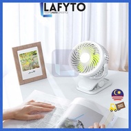 LAFYTO CLIP & DESK USB BABY STROLLER FAN TABLE FAN OUTDOOR 4 SPEED RECHARGEABLE BATTERY BLUE COLOUR