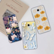 For Samsung Galaxy A8 A8 Star Casing Cute Kitten Blue Butterfly Durable Drop-Resistant Protective Si