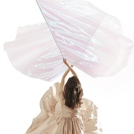 Nvifco 2 Pieces Worship Flags for Dance Church, 54.7 in Semicircle Angel Wing Praise Dance Flags for