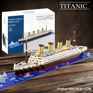 ZHBO Mainan Anak Laki-laki Lego Titanic 1878Pcs Susun Edukasi Mainan kapal induk Mainan Anak 8/10/12