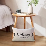 ULOVE LOVE YOURSELF 2Pack Welcome to Our Happy Place Decorative Pillowcases Home Quotes Lumber Cushi