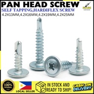 100pcs Pan Head Screw Self Tapping Metal Screw Job Screw Hardiflex Screws