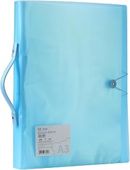 Shulaner Art Portfolio Folder with Handle and Clear Sleeves 60 Pockets Display 120 Pages Plastic Pai