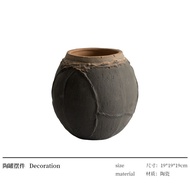 Rzone Ceramic Flower Vase Simple Artistic Decorative Pieces for Living Room Zen Style Aesthetic from